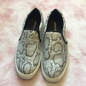 Grey Snakeskin Dirty Laundry Slip-On Sneakers